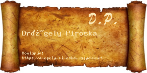 Drégely Piroska névjegykártya