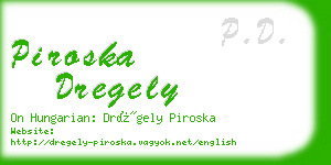 piroska dregely business card